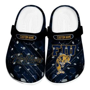 FIU Panthers Clogs - Customized Circuit Geometry Blue Black