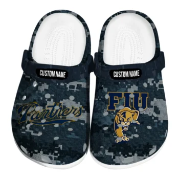 FIU Panthers Clogs - Customized Digital Camo Blue