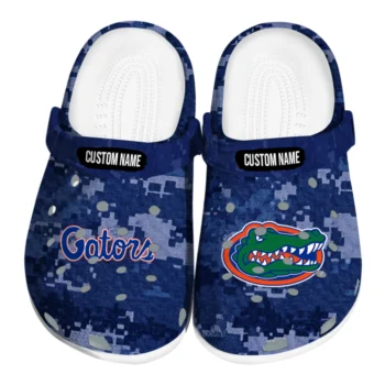 Florida Gators Clogs - Personalized Digital Camo Blue