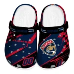 Florida Panthers Clogs – Customized Circuit Geometry Red Black 1
