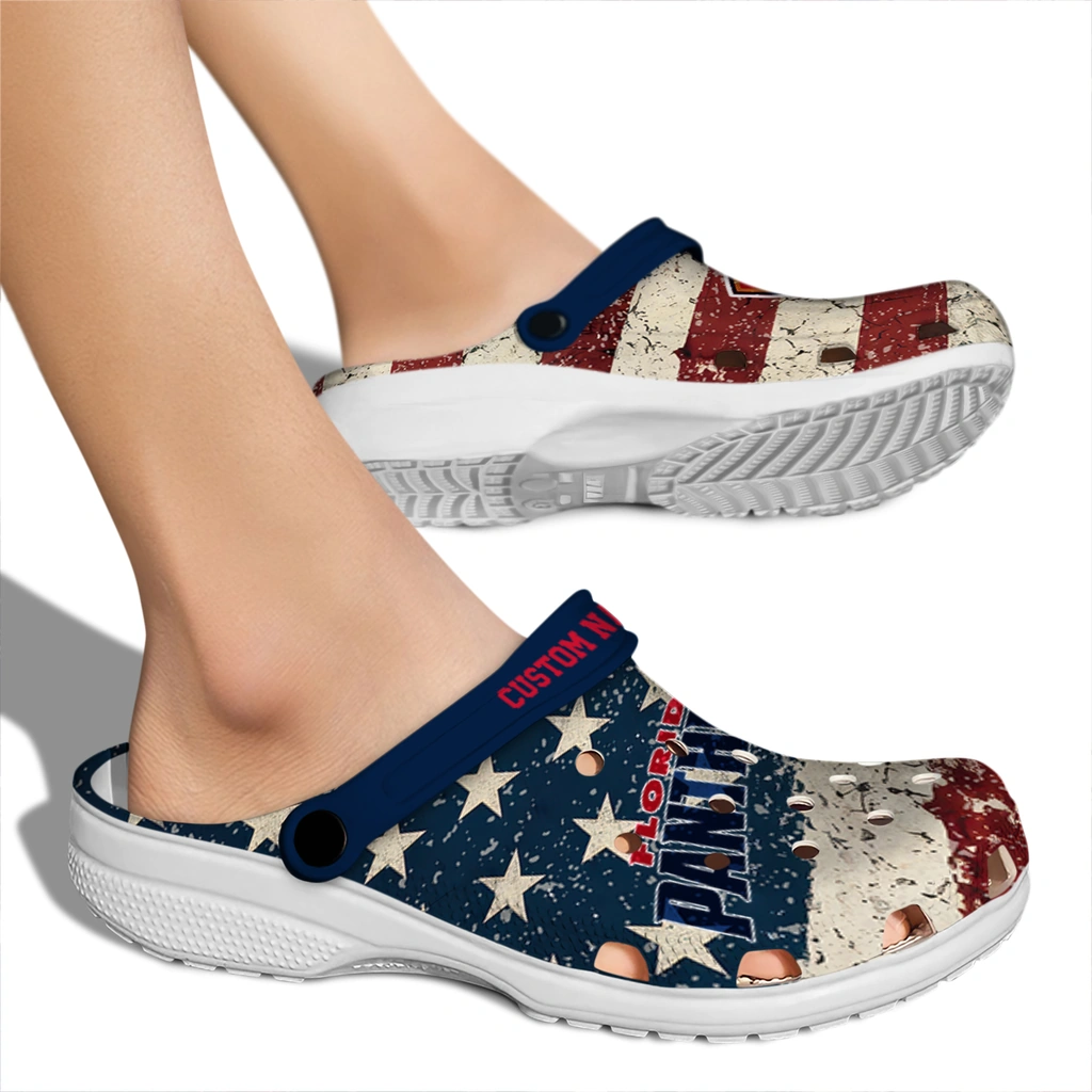florida-panthers-clog-customized-distressed-stripes-red-blue-fashion-forward.webp