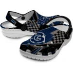 Georgetown Hoyas Clogs – Custom Circuit Geometry Blue Black 1