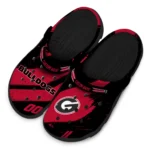 Georgia Bulldogs Clogs – Customized Circuit Geometry Red Black 1