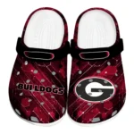 georgia-bulldogs-clog-customized-circuit-geometry-red-black-best-selling.webp