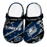 georgia-southern-eagles-clog-customized-checkered-streaks-blue-black-best-selling.webp