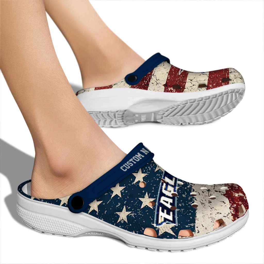 georgia-southern-eagles-clog-personalized-distressed-stripes-blue-red-blue-fashion-forward.webp