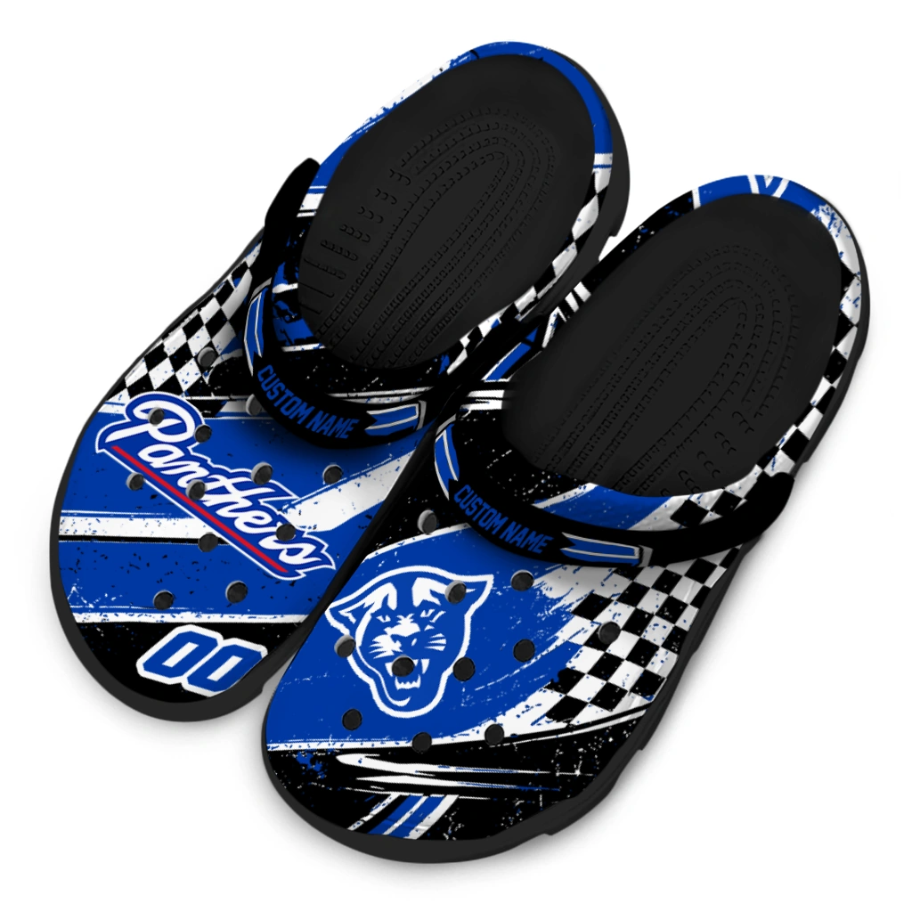 Georgia State Panthers Clogs - Custom Circuit Geometry Blue Black 4
