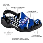 Georgia State Panthers Clogs – Custom Circuit Geometry Blue Black 1