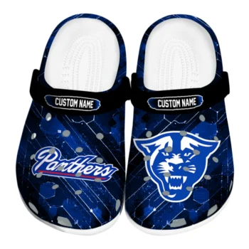 Georgia State Panthers Clogs - Custom Circuit Geometry Blue Black