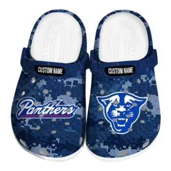 Georgia State Panthers Clogs - Custom Digital Camo Blue