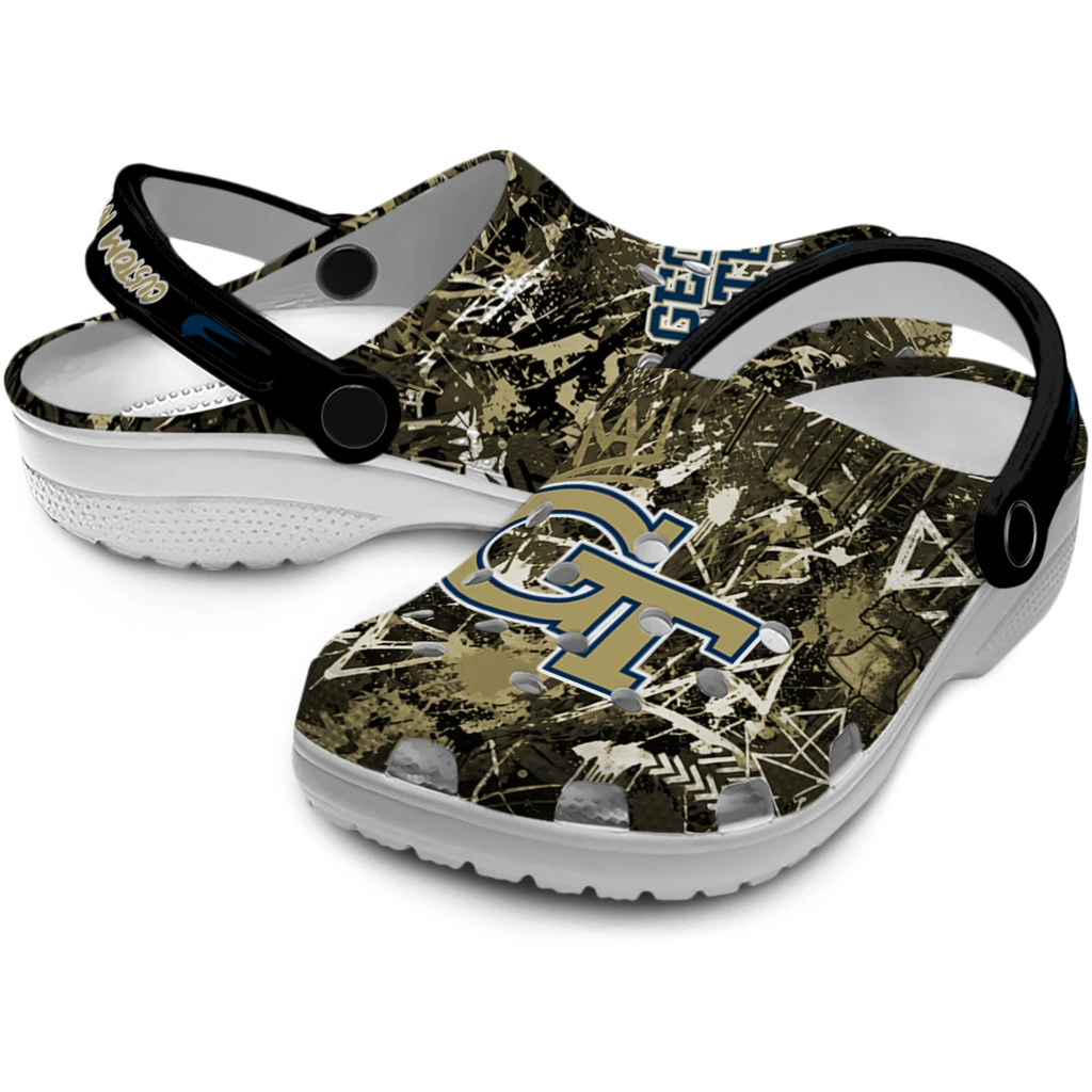georgia-tech-yellow-jackets-clog-customized-graffiti-burst-gold-black-high-quality.webp