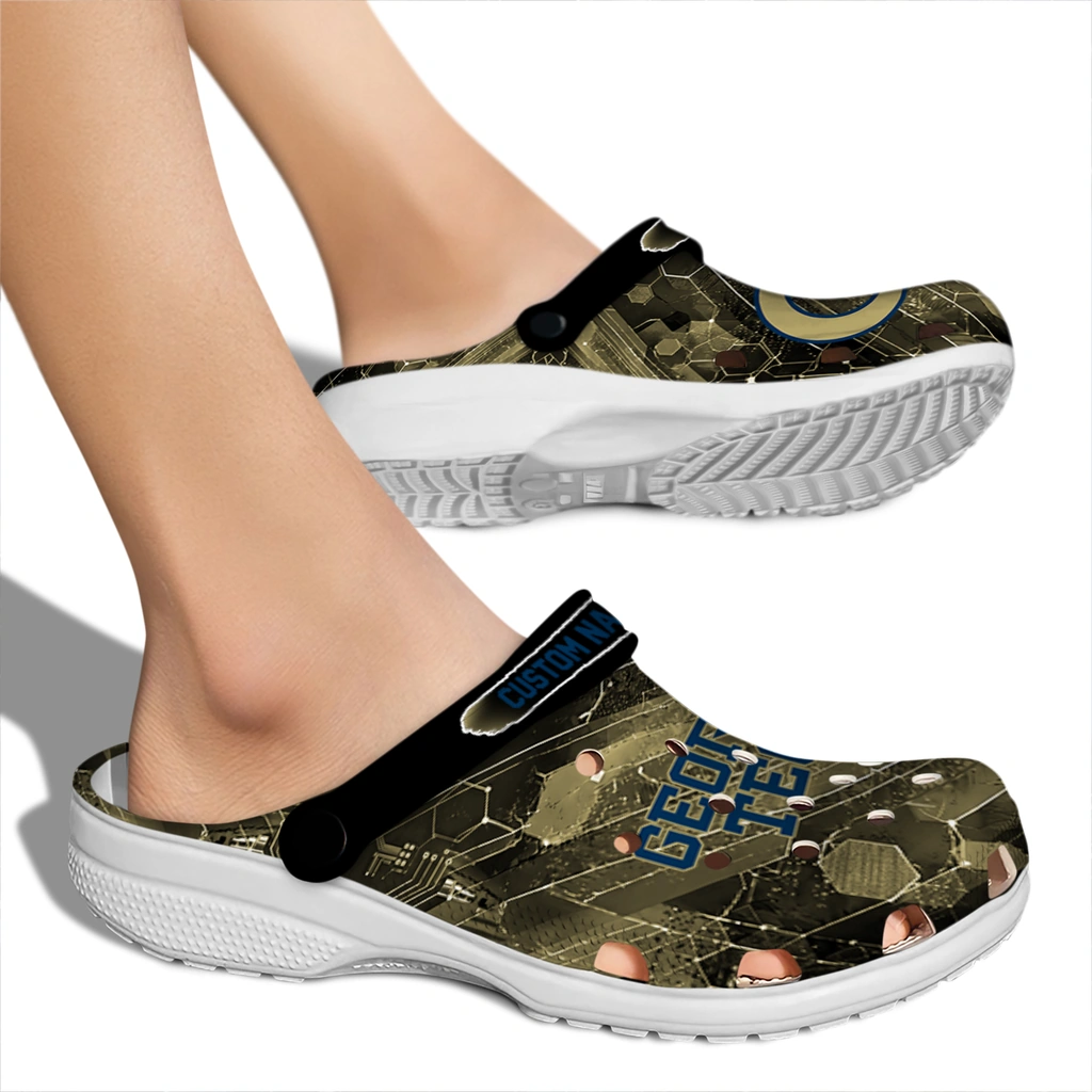 georgia-tech-yellow-jackets-clog-personalized-circuit-geometry-gold-black-fashion-forward.webp
