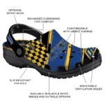 Golden State Warriors Clogs – Customized Circuit Geometry Blue Black 1