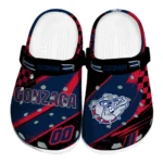 Gonzaga Bulldogs Clogs - Custom Checkered Streaks Blue Black 1 Gonzaga Bulldogs Clogs – Custom Checkered Streaks Blue Black 1