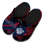 Gonzaga Bulldogs Clogs – Custom Checkered Streaks Blue Black 1