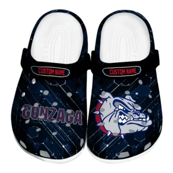 Gonzaga Bulldogs Clogs - Customized Circuit Geometry Blue Black