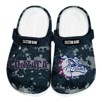 Gonzaga Bulldogs Clogs - Customized Digital Camo Blue