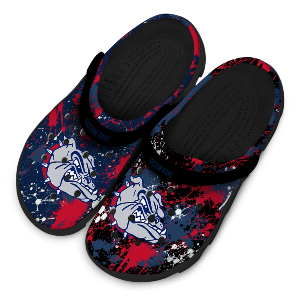 gonzaga-bulldogs-clog-personalized-splatter-splash-blue-black-latest-model.webp