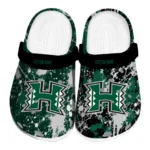 Hawaii Rainbow Warriors Clogs - Custom Splatter Splash Green Black 1 hawaii-rainbow-warriors-clog-custom-splatter-splash-green-black-best-selling.webp