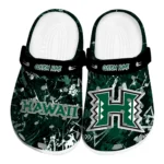 Hawaii Rainbow Warriors Clogs - Customized Graffiti Burst Green Black 1 hawaii-rainbow-warriors-clog-customized-graffiti-burst-green-black-best-selling.webp