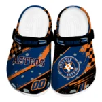 Houston Astros Clogs - Personalized Checkered Streaks Blue Black 1 Houston Astros Clogs – Personalized Checkered Streaks Blue Black 1