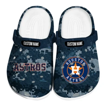 Houston Astros Clogs - Custom Digital Camo Blue