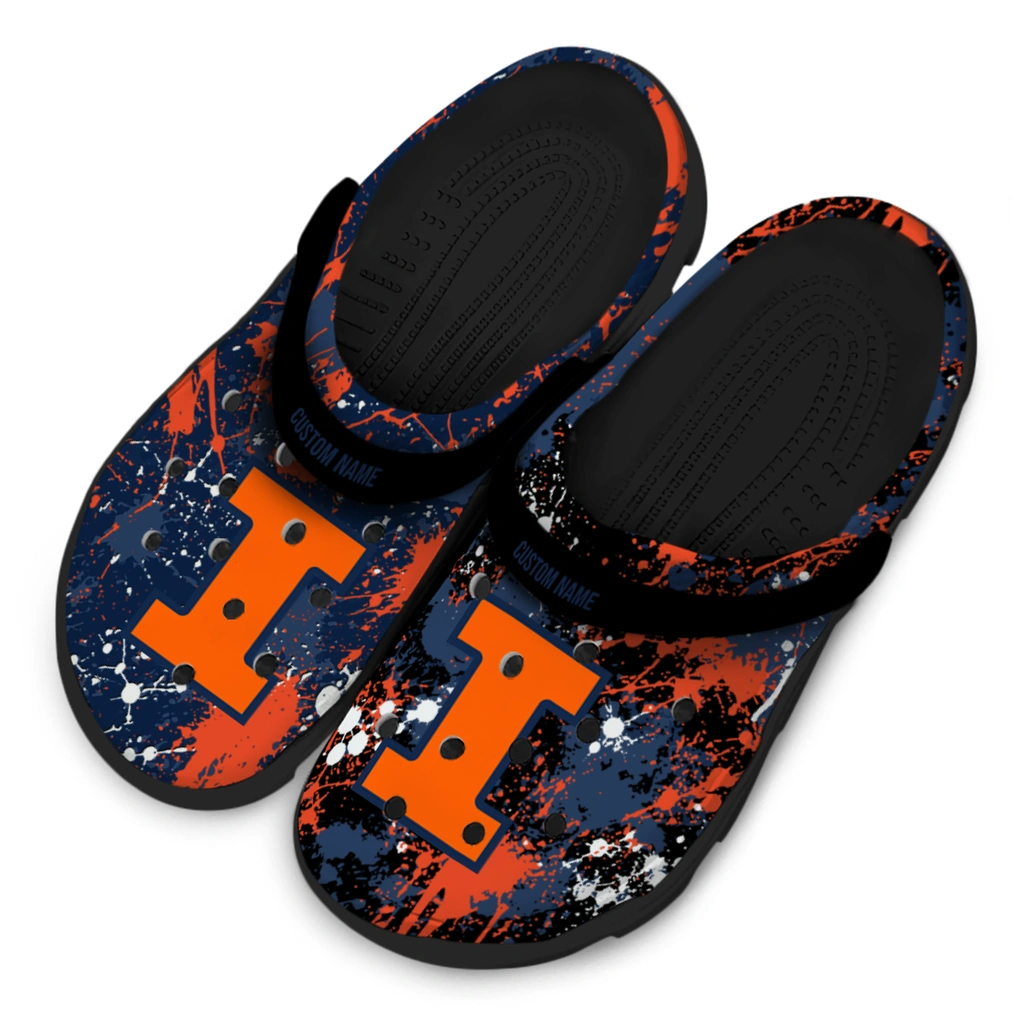 illinois-fighting-illini-clog-custom-splatter-splash-blue-black-latest-model.webp