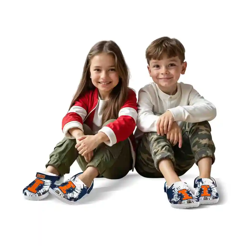 Illinois Fighting Illini Clogs Splatter Graphics Fashion Forward Illinois Fighting Illini Clogs Splatter Graphics Fashion Forward
