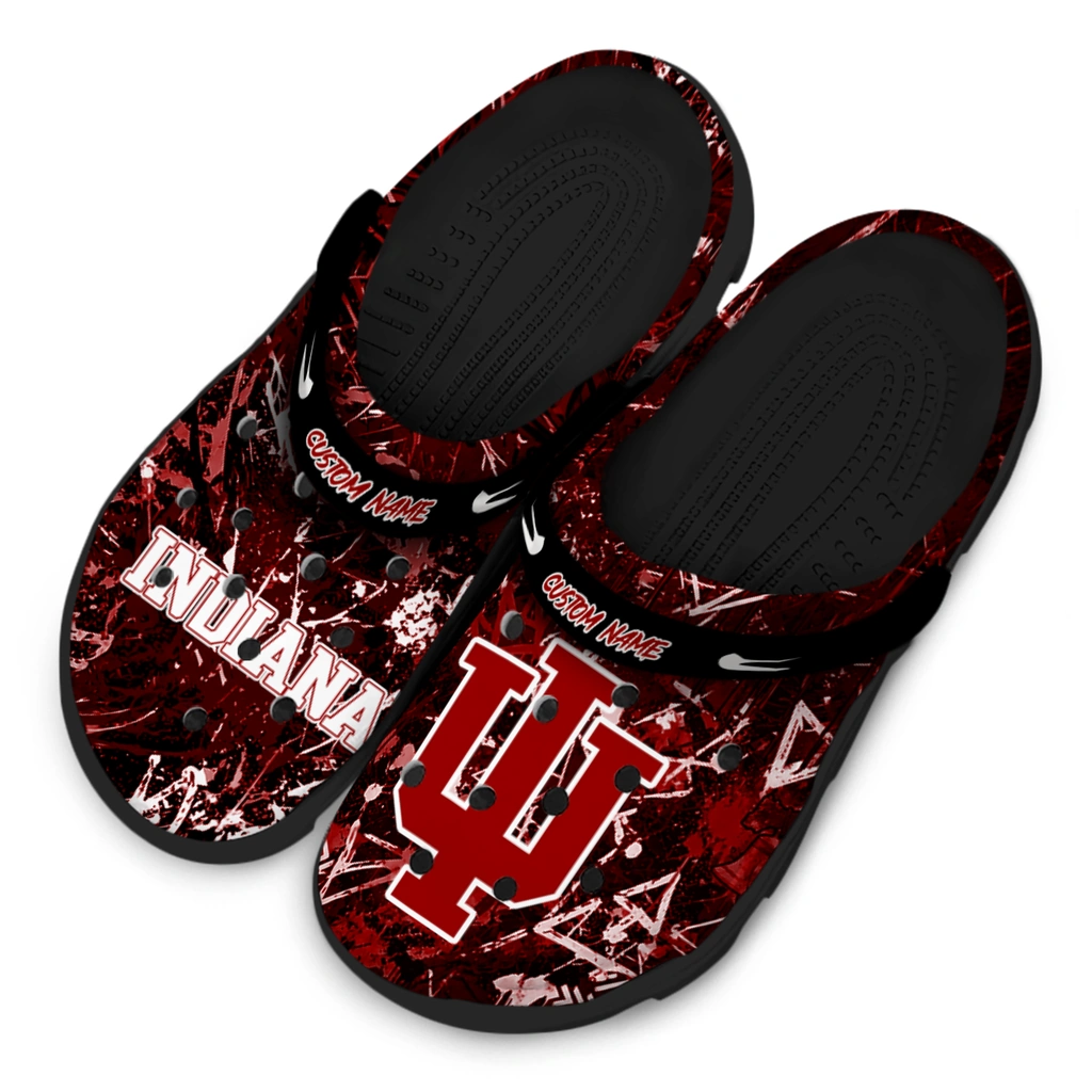 indiana-hoosiers-clog-custom-graffiti-burst-red-black-latest-model.webp