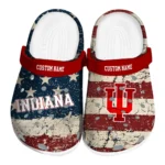 Indiana Hoosiers Clogs - Customized Distressed Stripes Red Blue 1 indiana-hoosiers-clog-customized-distressed-stripes-red-blue-best-selling.webp