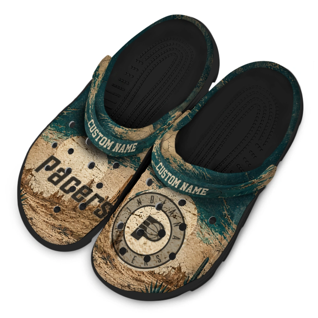 indiana-pacers-clog-custom-cracked-landscape-fir-green-beige-latest-model.webp