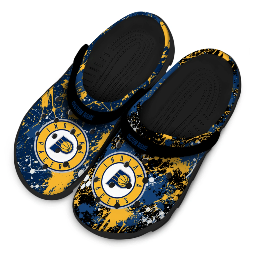 indiana-pacers-clog-customized-splatter-splash-blue-black-latest-model.webp