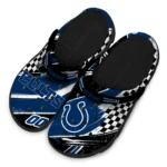 Indianapolis Colts Clogs – Custom Circuit Geometry Blue Black 1