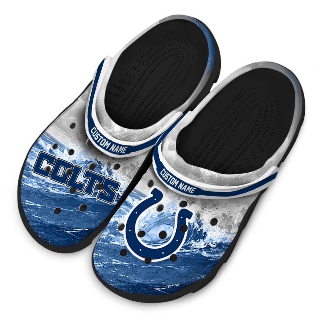 indianapolis-colts-clog-personalized-wave-swirl-blue-white-latest-model.webp