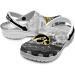iowa-hawkeyes-clog-personalized-wave-swirl-black-white-best-selling.webp