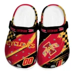 Iowa State Cyclones Clogs - Customized Checkered Streaks Red Black 1 Iowa State Cyclones Clogs – Customized Checkered Streaks Red Black 1