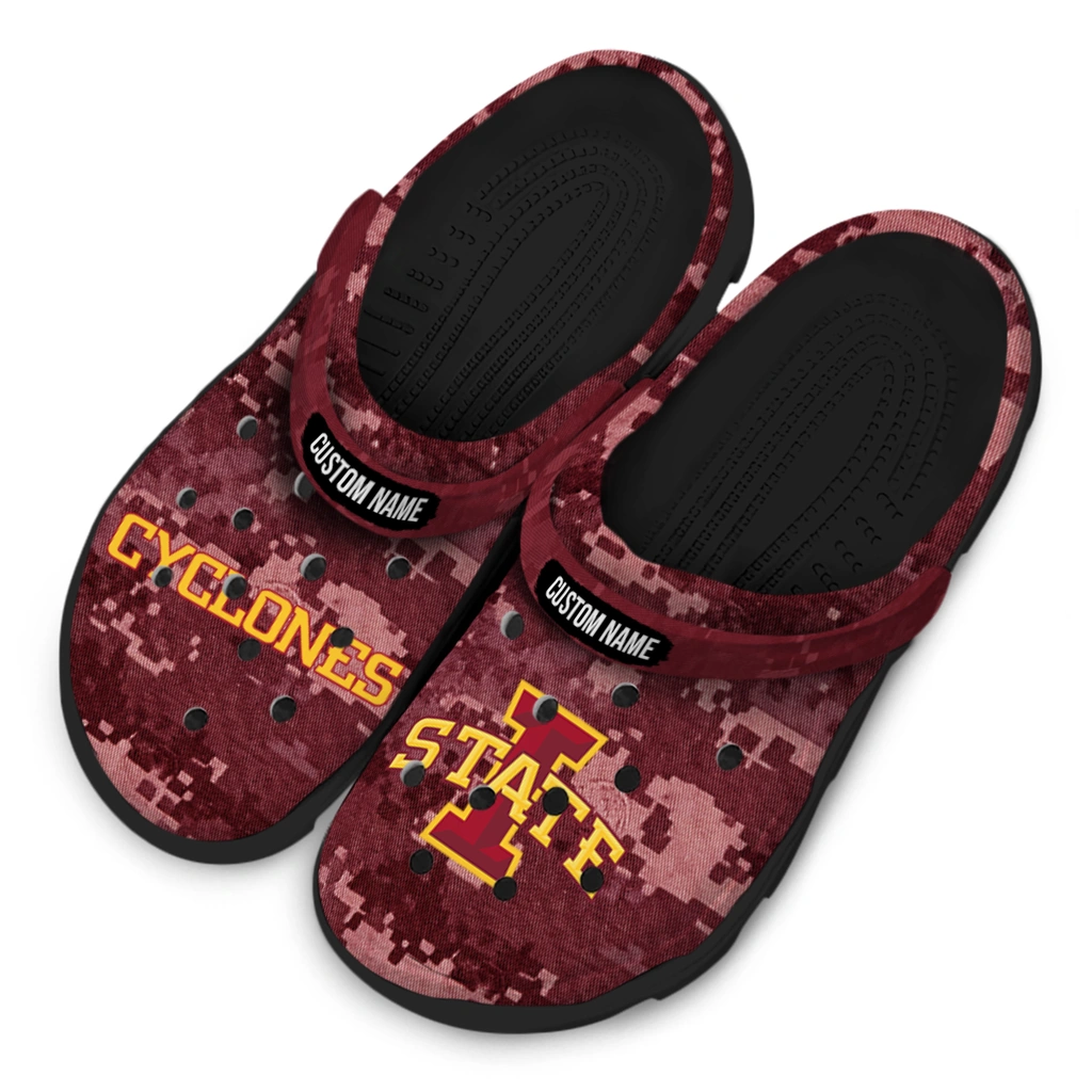 iowa-state-cyclones-clog-personalized-digital-camo-red-latest-model.webp