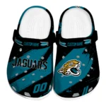 Jacksonville Jaguars Clogs – Customized Circuit Geometry Teal Black 1