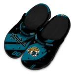 Jacksonville Jaguars Clogs – Customized Circuit Geometry Teal Black 1