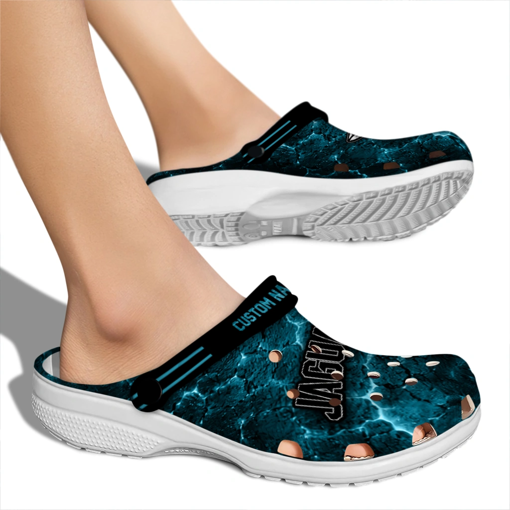jacksonville-jaguars-clog-personalized-cracked-energy-teal-black-fashion-forward.webp