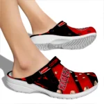 Jacksonville State Gamecocks Clogs – Personalized Circuit Geometry Red Black 1