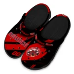 Jacksonville State Gamecocks Clogs – Customized Checkered Streaks Red Black 1