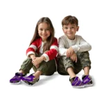 James Madison Dukes Clogs – Custom Circuit Geometry Purple Black 1