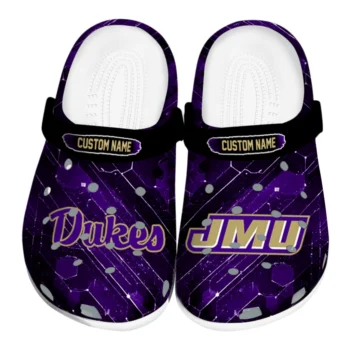 James Madison Dukes Clogs - Custom Circuit Geometry Purple Black