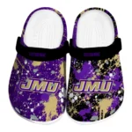 James Madison Dukes Clogs - Customized Splatter Splash Purple Black 1 james-madison-dukes-clog-customized-splatter-splash-purple-black-best-selling.webp