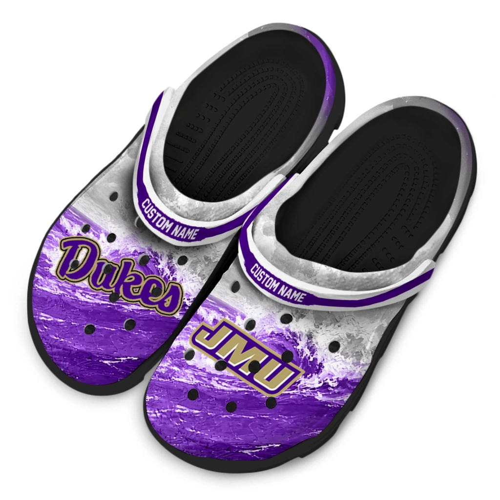 james-madison-dukes-clog-personalized-wave-swirl-purple-white-latest-model.webp