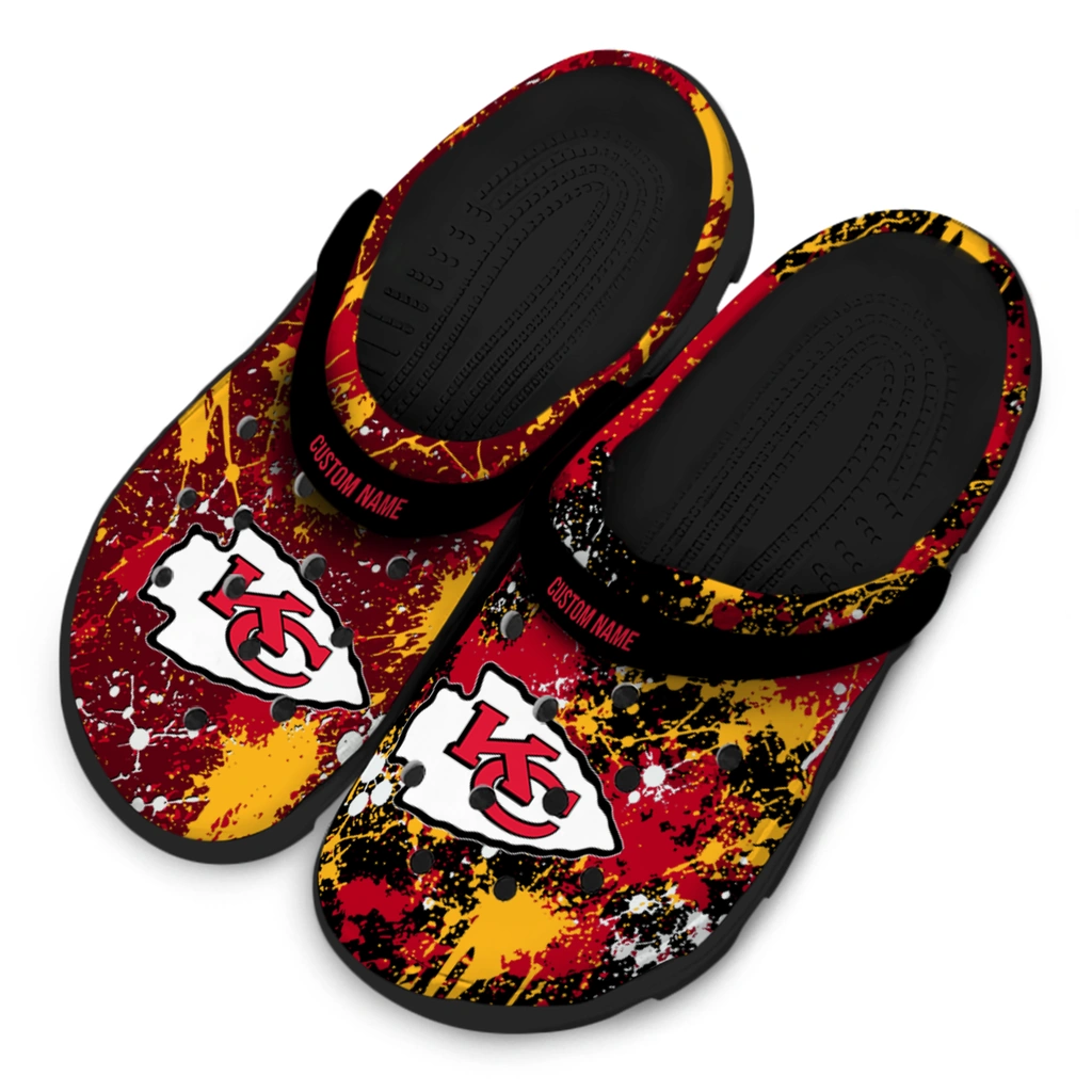 kansas-city-chiefs-clog-custom-splatter-splash-red-black-latest-model.webp