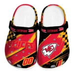 Kansas City Chiefs Clogs – Personalized Circuit Geometry Red Black 1