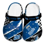 Kansas City Royals Clogs - Custom Checkered Streaks Royal Blue Black 1 Kansas City Royals Clogs – Custom Checkered Streaks Royal Blue Black 1