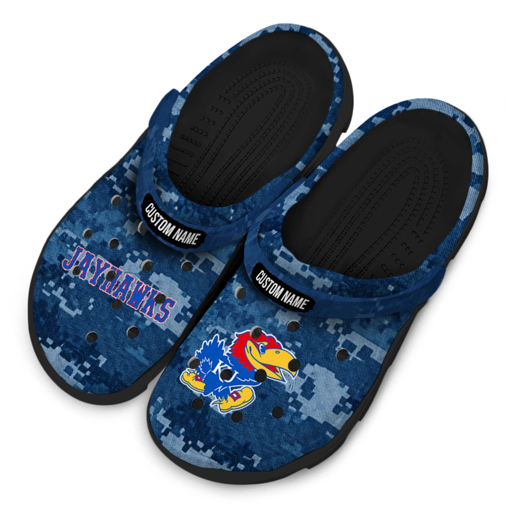 kansas-jayhawks-clog-customized-digital-camo-blue-latest-model.webp